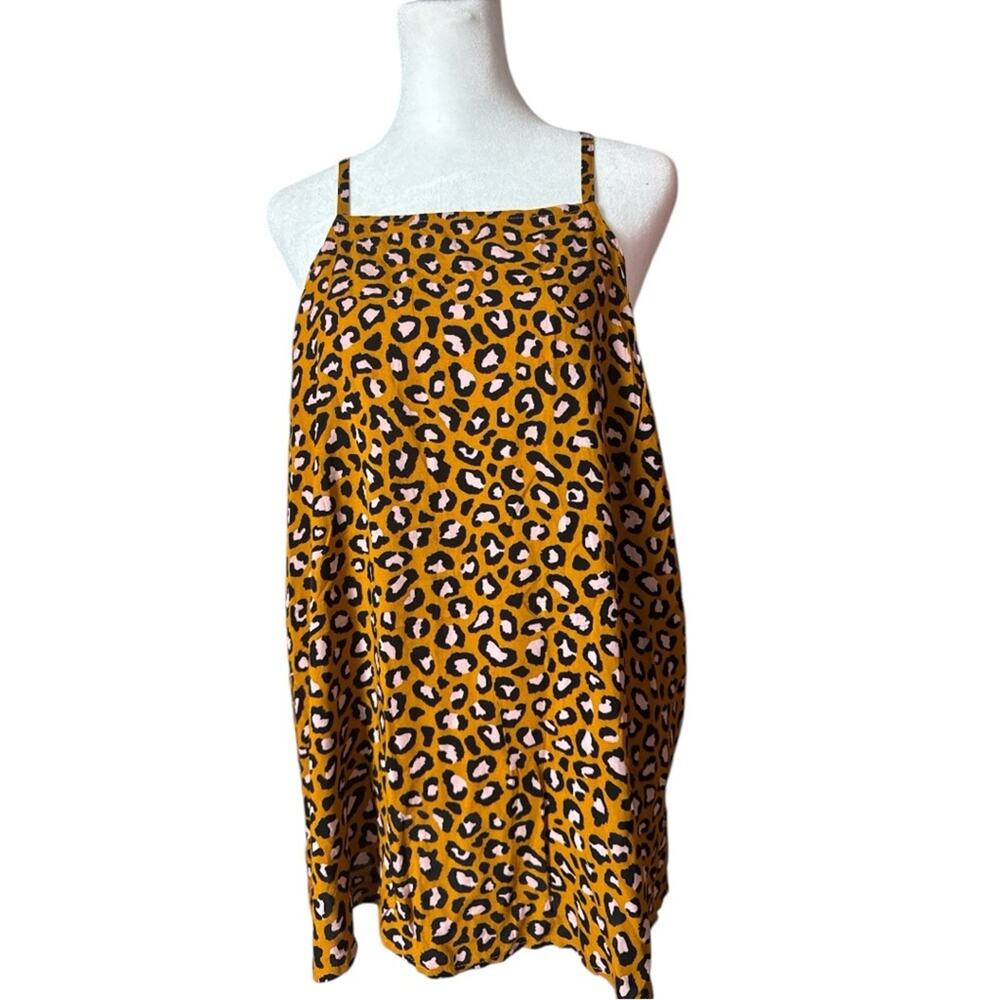 Old Navy Leopard Print Thin Strap Sleeveless Top Sz L NWT